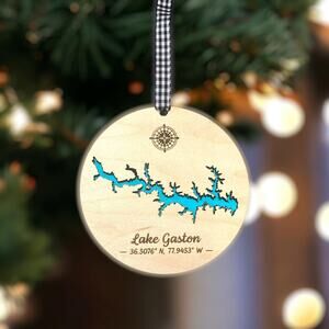 Lake Gaston NC North Carolina Christmas Tree Ornament Holiday‎ Gift